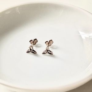 Celtic Triquetra Knot Sterling Silver Studs